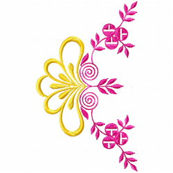 Flowers And Tree Embroidery Design 10